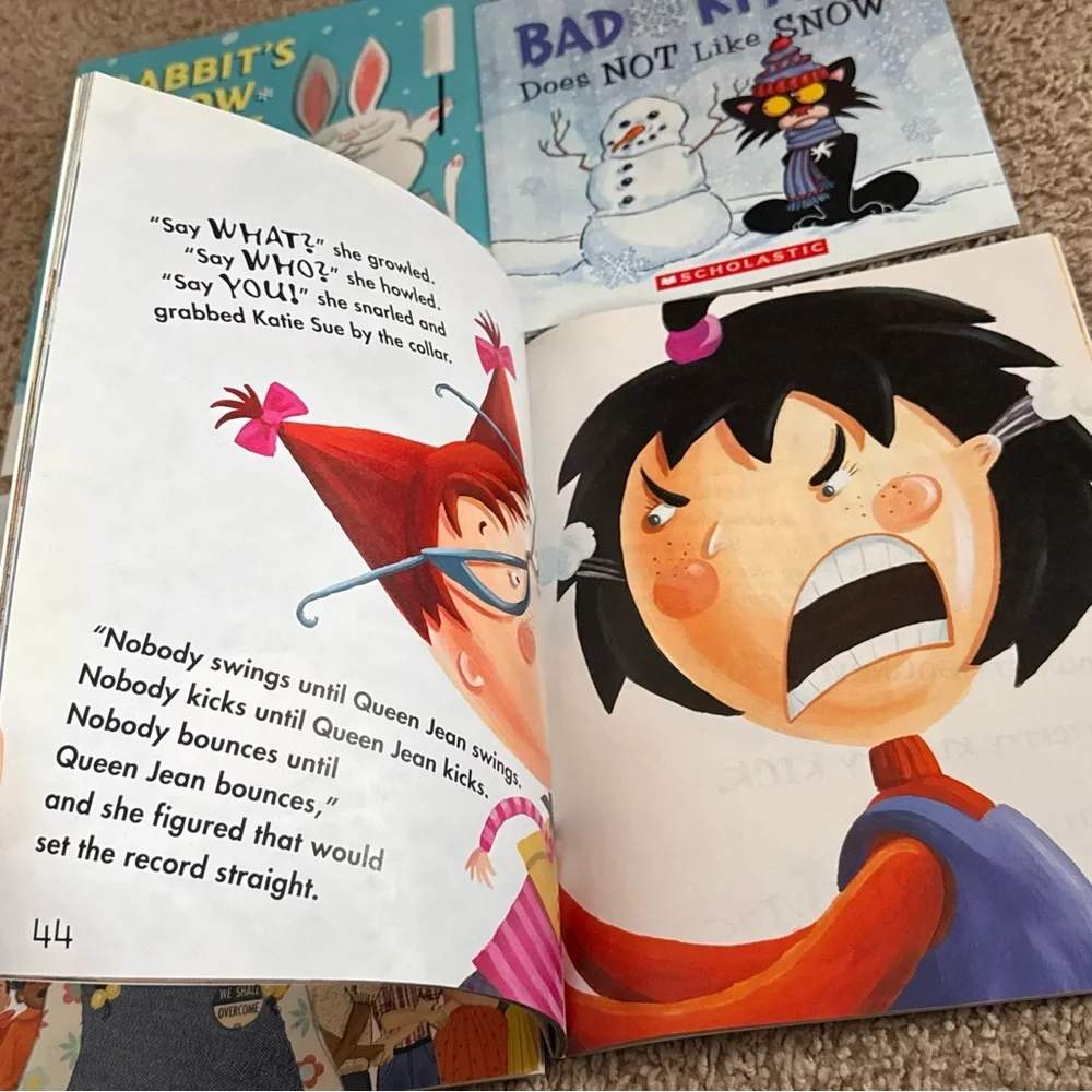 Scholastic Kids Book Bundle Bad Kitty Rabbit Snow We Shall Overcome